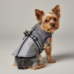 Top Paw Gray Dog Jacket with Harness